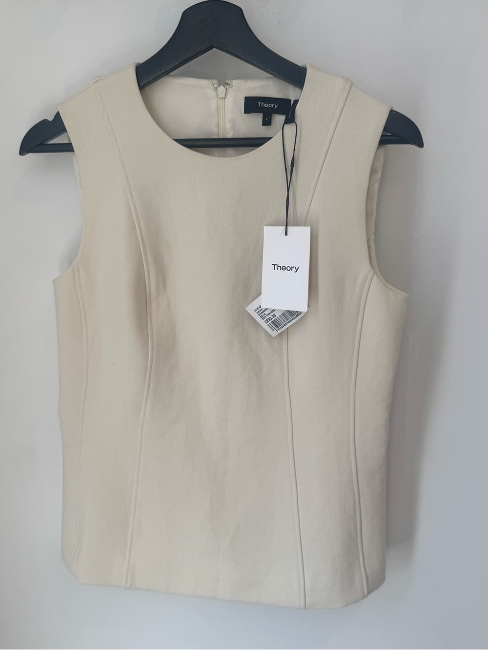 Theory ‘Hadrienne’ Cream Structured Sleeveless Top